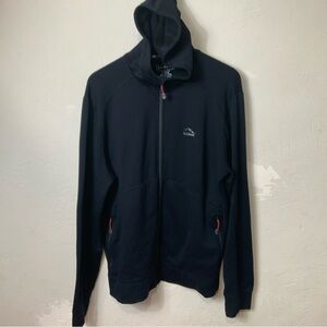L.L. Bean POLARTEC Slightly Fitted Hooded Jacket •Size L REG  Black